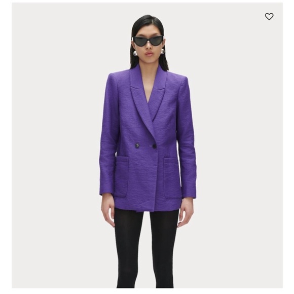 Rachel Comey Violet Purple Amboy Blazer Double Breasted Boxy Straight Jacquard 4 - Picture 10 of 10